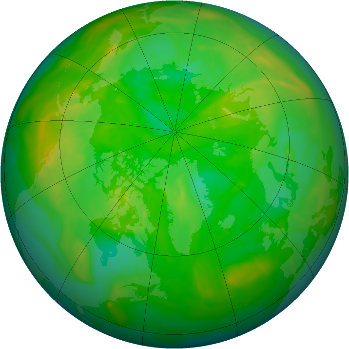 Arctic ozone map for 28 June 2009